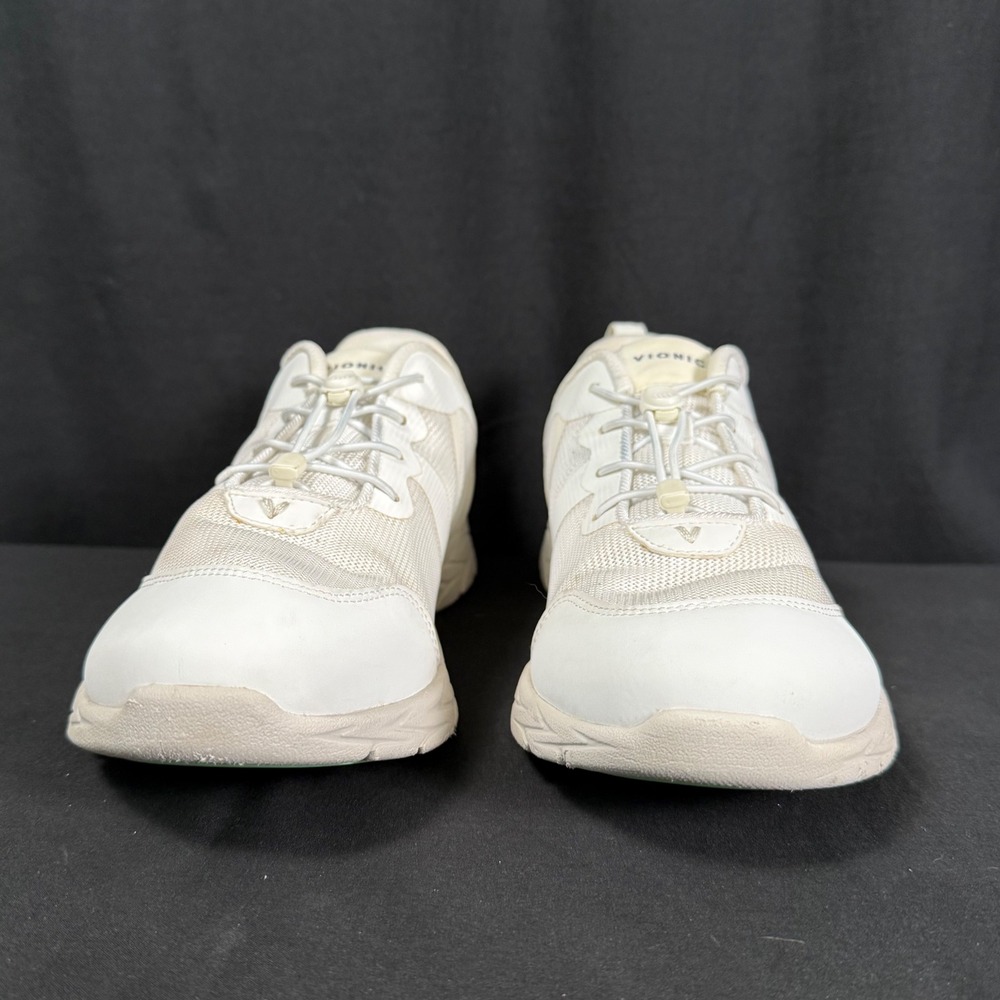 Vionic Norelle White Mesh Bungee Lace Walking Shoe Orthopedic Sneakers Women 9.5 - Picture 4 of 16